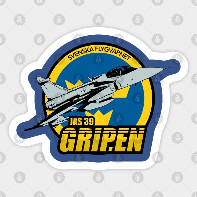 JAS 39 Gripen Fighter Sticker by TCP